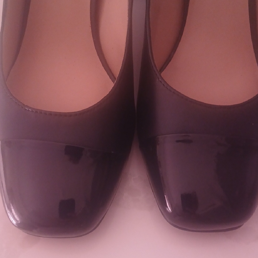 Franco Sarto Black Block Heel Pumps - Picture 5 of 9